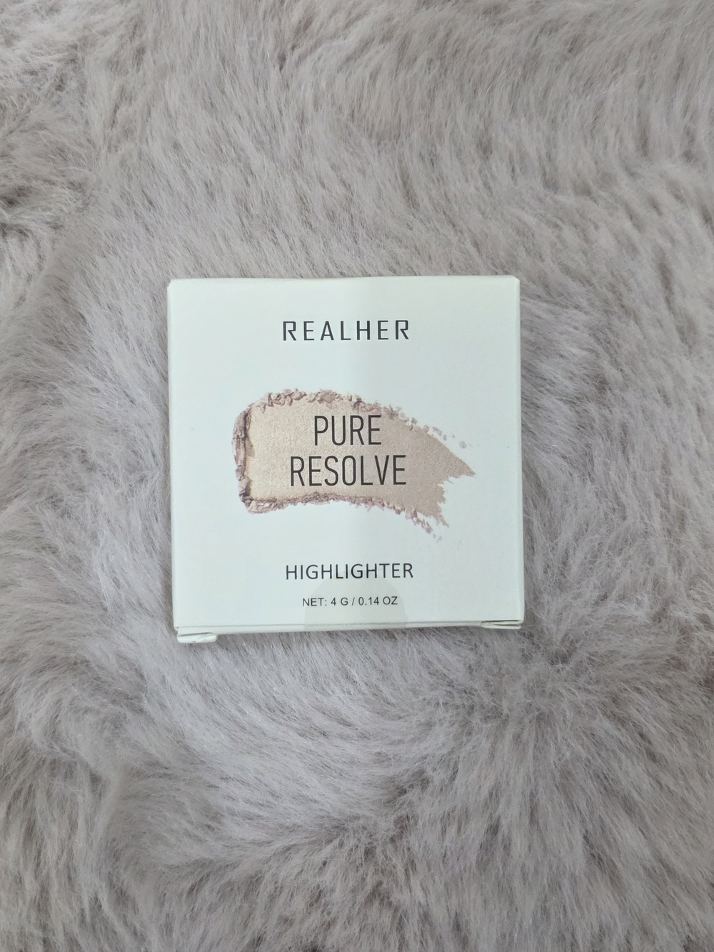 REALHER Pure Resolve Highlighter – Champagne Glow Shimmer – NEW IN BOX